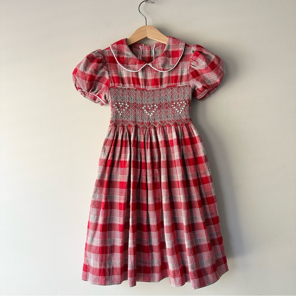 Kayce Hughes Paid and Heart Smocked Dress